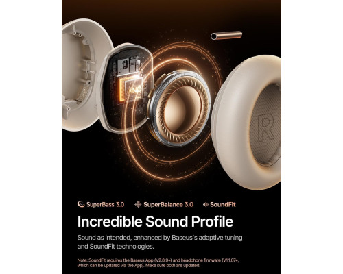Навушники Baseus Inspire XH1 з адаптивним активним шумопоглинанням