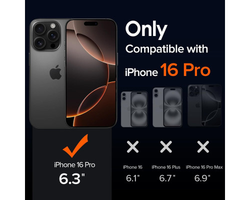 Матовий чорний магнітний чохол ivoler для iPhone 16 Pro сумісний з MagSafe