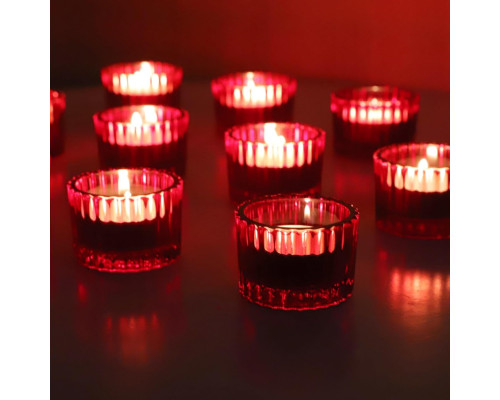 Червоні свічники для чайних свічок Vohocandle 12шт.