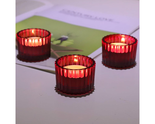 Червоні свічники для чайних свічок Vohocandle 12шт.