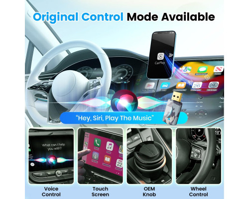 Бездротовий адаптер Oasplus 2-в-1 Mini CarPlay та Android Auto