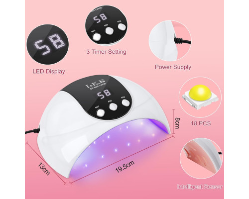 Лампи для полімеризації гелевих нігтів LKE UV LED