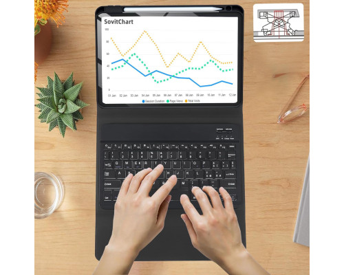 Чохол-клавіатура Jeloyutek для iPad Air 11