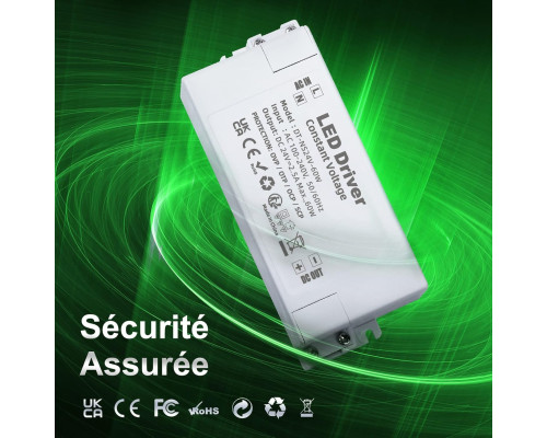Світлодіодний трансформатор REYLAX 24V 60W