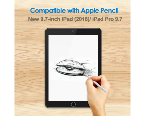 Захисна плівка для iPad (9,7 дюйма, модель 2018/2017, 6-е/5-е покоління), iPad Air 1, iPad Air 2, iPad Pro 9,7 дюйма (упаковка з 2 штук)