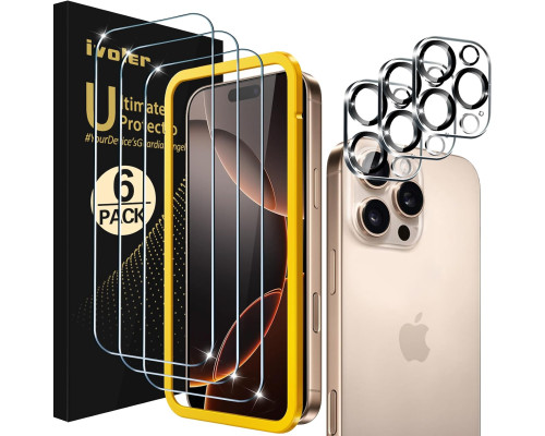 Комплект із 6 захисних плівок для iPhone 16 Pro