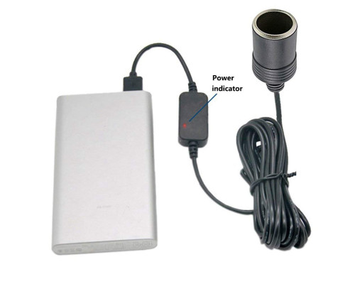 Перехідник 5V USB A для автомобільних прикурювачів