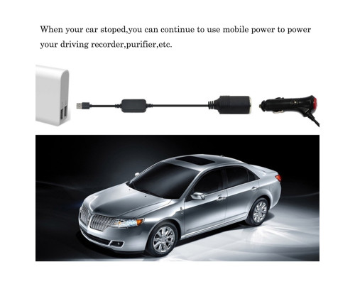 Перехідник 5V USB A для автомобільних прикурювачів