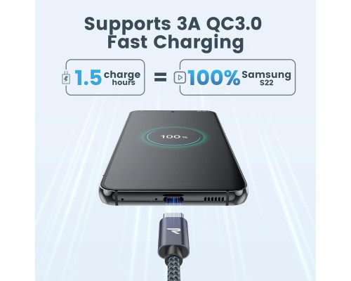 Кабель RAMPOW USB C - USB А 2 м (2 шт)
