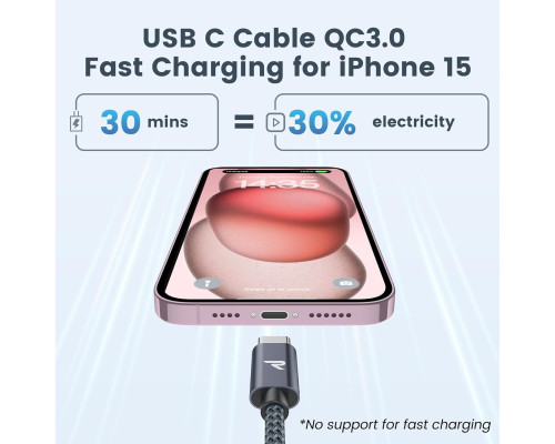 Кабель RAMPOW USB C - USB А 2 м (2 шт)