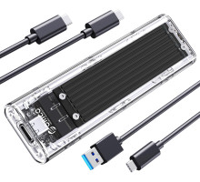 Зовнішній корпус для SSD M.2 NVMe, USB 3.2 Gen 2, 10 Гбіт/с, модель TCM2-Black