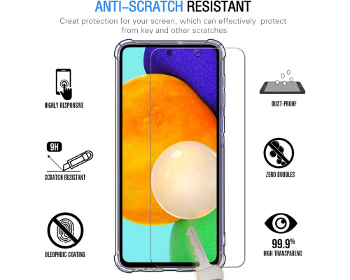 Чохол ivoler для Samsung Galaxy A52 5G / Galaxy A52 4G + 3 шт. загартованого скла