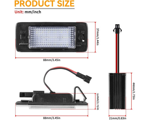 Світлодіодний ліхтар підсвічування номерного знаку OZ-LAMPE (Комплект 2шт)