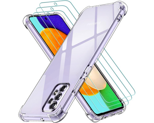 Чохол ivoler для Samsung Galaxy A52 5G / Galaxy A52 4G + 3 шт. загартованого скла