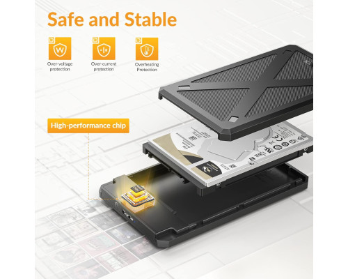 iDsonix 2,5-дюймовий корпус для жорсткого диску USB 3.0 до SATA III