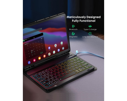 Чохол з клавіатурою та мишею з підсвічуванням для Samsung Galaxy