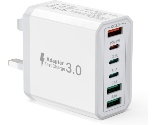 Зарядний пристрій USB з 6 портами типу C
