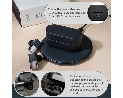 Бездротові Bluetooth навушники з шумопоглинанням Status Onyx True 3ANC