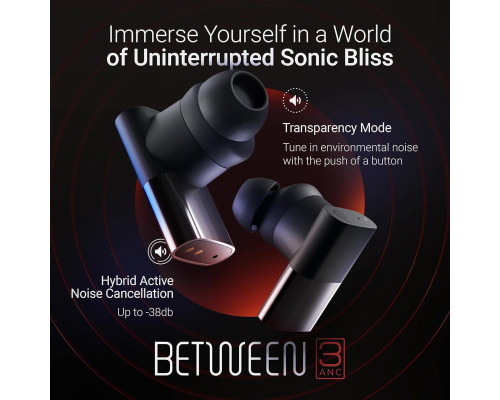 Бездротові Bluetooth навушники з шумопоглинанням Status Onyx True 3ANC