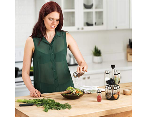 Обертальна підставка для спецій з 12 скляними баночками Belwares