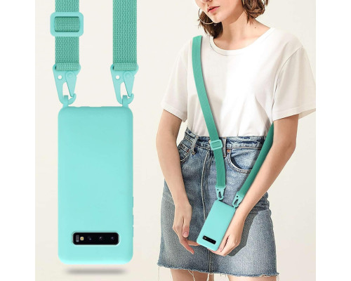 Силіконовий чохол з ремінцем для Samsung Galaxy S10 Plus