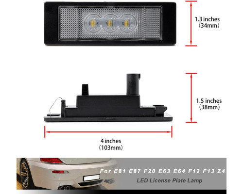 Комплект світлодіодних ліхтарів номерного знака BMW Z4 E85 E86 E89 E81 E87 F20