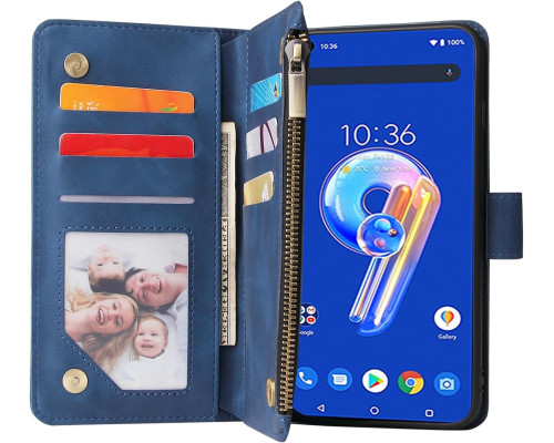 Чохол-гаманець для Asus ZenFone 9 із захисним склом для екрану