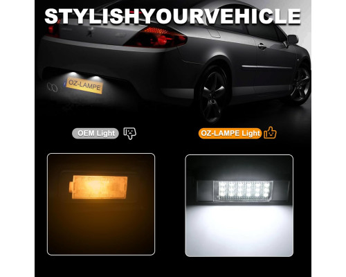 Підсвічування OZ-LAMPE номерного знака сумісні з PEUGEOT (Комплект 2шт)