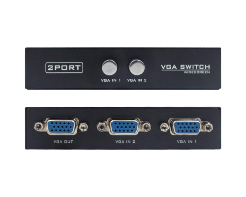 2-портовий VGA-комутатор Duttek з 2 входами та 1 виходами для спільного використання або комутації ПК або монітора