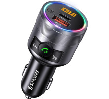 FM-передавач для автомобіля Syncwire Bluetooth 5.4 / 38 Вт з адаптером для заряджання