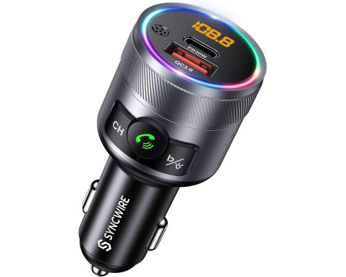 FM-передавач для автомобіля Syncwire Bluetooth 5.4 / 38 Вт з адаптером для заряджання