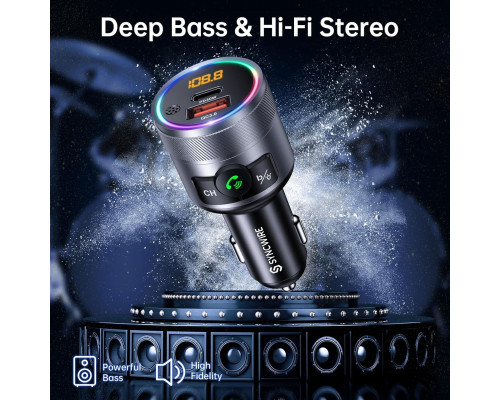 FM-передавач для автомобіля Syncwire Bluetooth 5.4 / 38 Вт з адаптером для заряджання