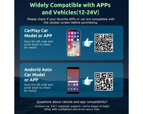 Автомобільний IPS-дисплей/монітор ESSGOO 7 дюймів з Apple CarPlay та Android Auto