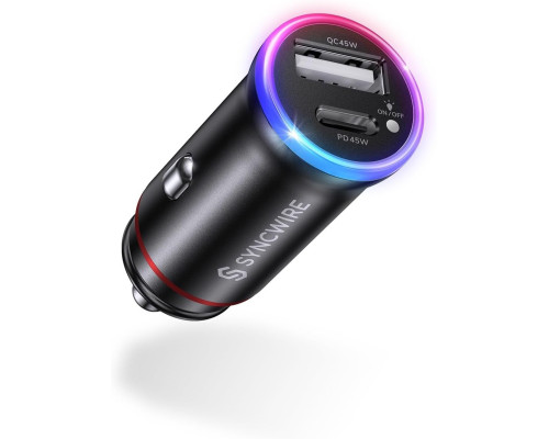 Автомобільний зарядний пристрій SYNCWIRE USB C + USB A