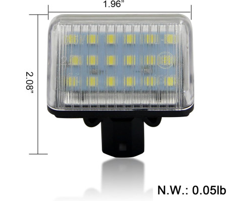 Світлодіодні лампи підсвічування номерного знака WinPower 6000K 18SMD (Комплект 2шт)