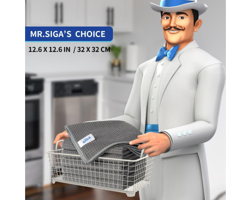 Серветки для прибирання MR.SIGA з вафельним малюнком