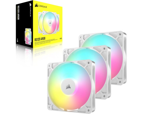 Вентилятори CORSAIR RS120 ARGB 120 мм PWM з низьким рівнем шуму (Комплект 3шт)