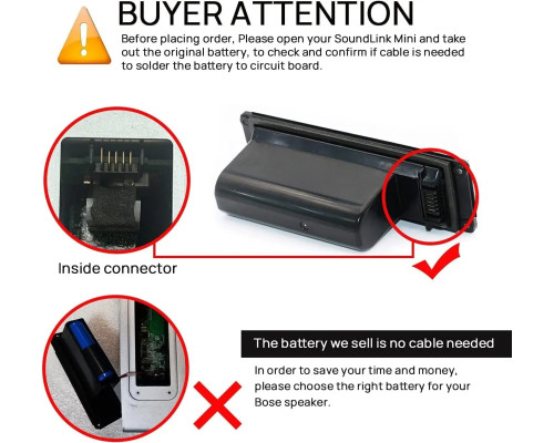Акумуляторна батарея CRLYLC 7.4V 2600mAh для колонки Bose Soundlink