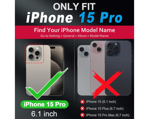 Шкіряний захисний чохол для iPhone 15 Pro 6.1