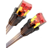 Кабель Ethernet Snowkids Cat 8 4.5 м 40 Гбіт/с, 2000 МГц плетений високоміцний кабель LAN