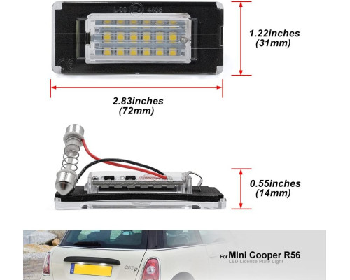 Світлодіодне підсвічування номерного знаку з CanBus для Mini R55/R56/R57/R58/R59