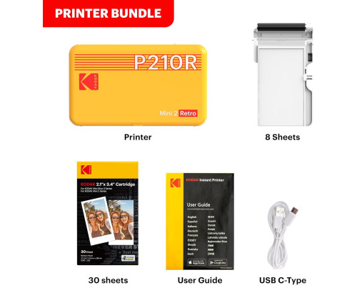 Портативний фотопринтер KODAK Mini 2 Retro