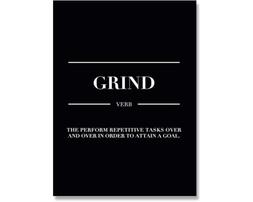 Мотиваційні постери та принти Grind Hustle Execution