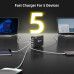 Настільна зарядна станція з 5 портами HUNDA 300 Вт USB C