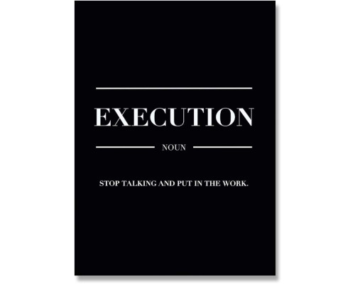 Мотиваційні постери та принти Grind Hustle Execution