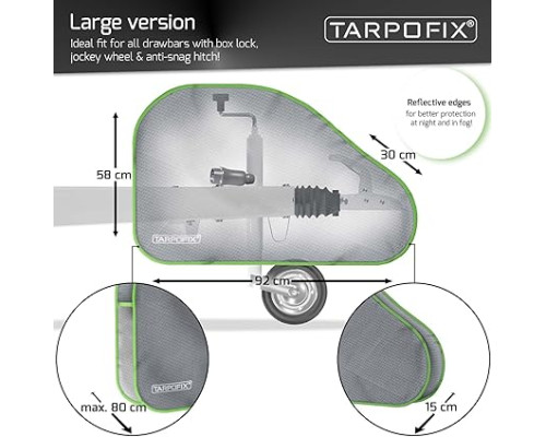 Чохол для фаркопа Tarpofix зі світловідбивним краєм та замком з подвійним клацанням