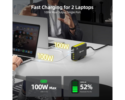 Настільна зарядна станція з 5 портами HUNDA 300 Вт USB C
