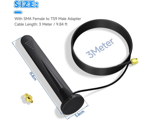 Маршрутизатор Bingfu 4G LTE 5dBi SMA TS9