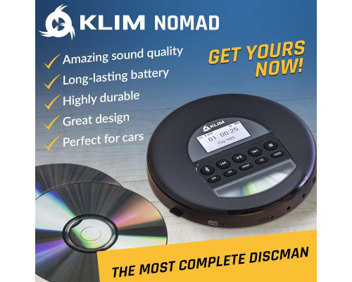 Портативний CD-програвач з акумулятором KLIM Nomad