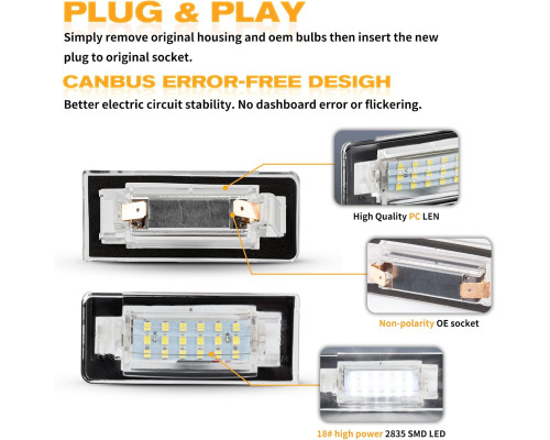 Світлодіодне підсвічування номерного знаку OZ-LAMPE 2835 SMD (комплект 2 шт)